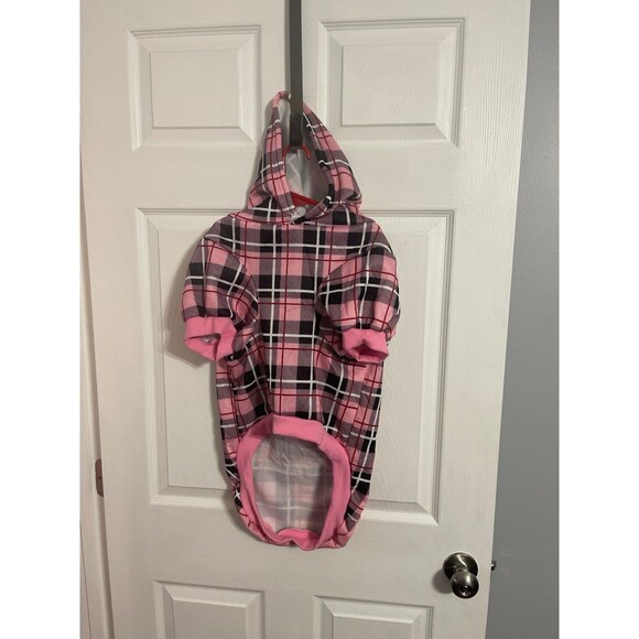 EXPAWLORER Plaid Dog Hoodie with Leash Hole Size XL New With Tag - Picture 3 of 8